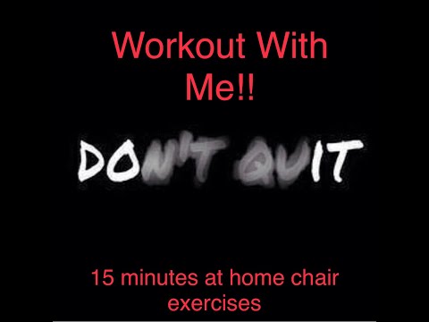 At Home Chair Exercises! 15 Minute Workout With Me!!
