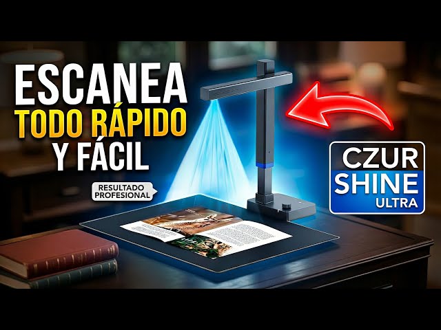 Vídeo relacionado con Escáner de Libros CZUR Shine Ultra de 13 MP con OCR, escáner portátil para Documentos A4/A3, escaneo de Alta Velocidad para bibliotecas domésticas, escuelas y oficinas. Compatible Windows/Mac/Linux.