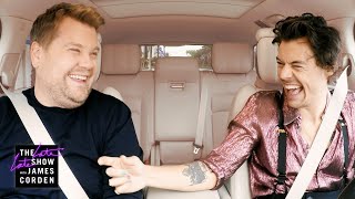 Harry Styles &amp; James Corden Carpool to Work