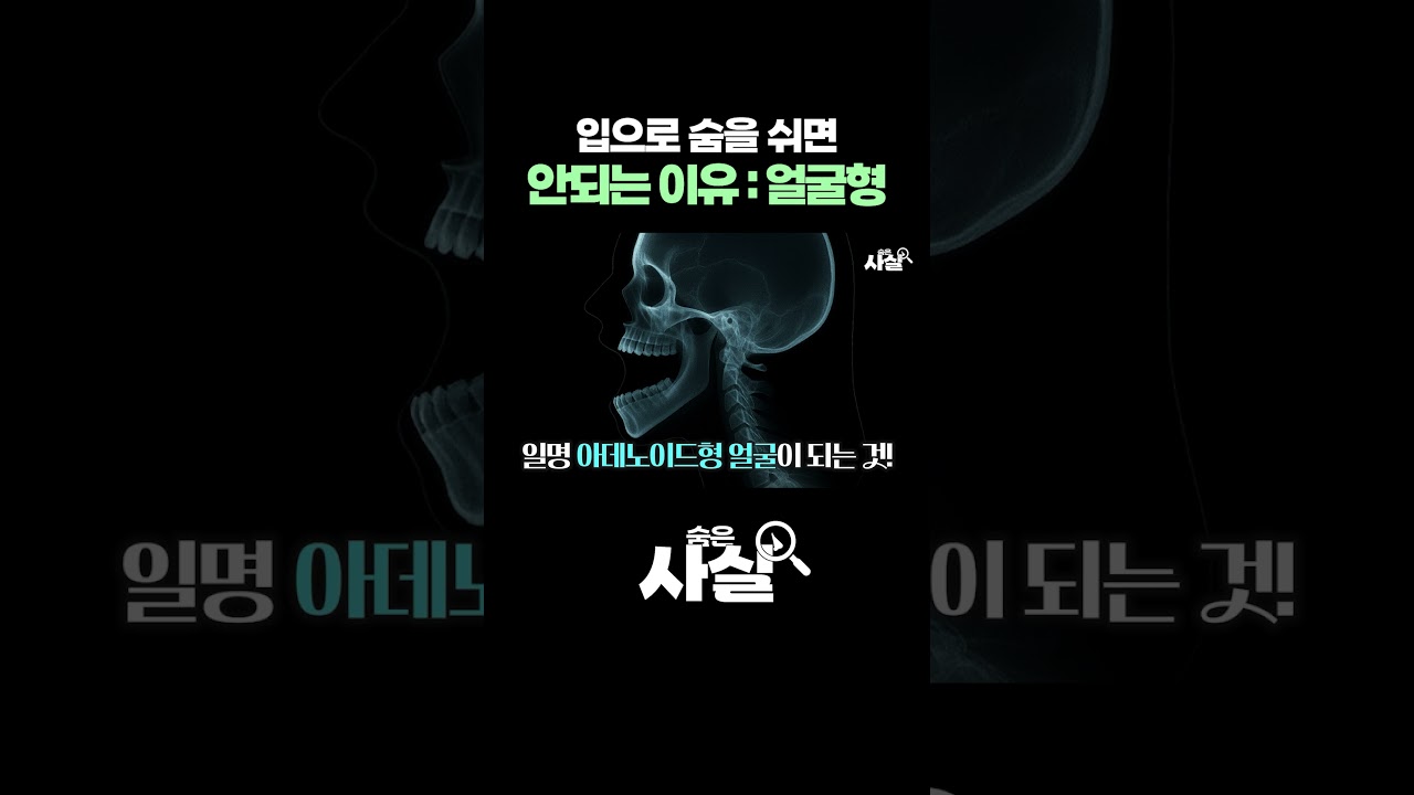 입으로 숨을 쉬면 안되는 이유 : 얼굴형