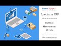 Spectrum ERP - Material Management Module