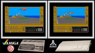 A500 vs Atari ST : CARRIER COMMAND (Side by side comparison)