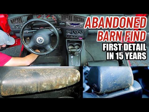 ABANDONED BARN FIND First Wash In 15 Years Volkswagen Cabrio! Car Detailing Moldy Interior Video