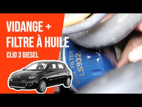 Tutoriel vidange moteur et entretien sur Renault Clio 3 1.5 dCi (K9K)