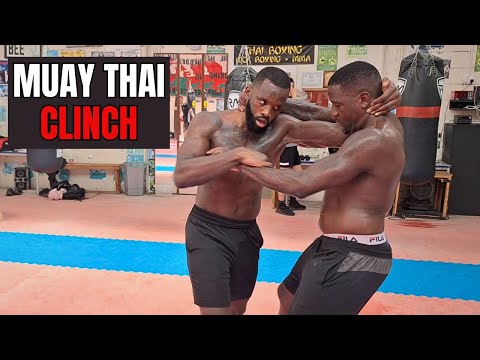 Fabian Edwards Muay Thai Clinch with Charlie Sikwa MMA Fighter vs Muay Thai Fighter