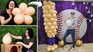 Baseball Bat Balloon Column