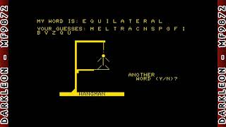 Hangman - [ 1980 - Commodore PET - Gameplay ]