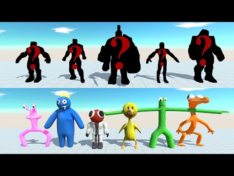 Rainbow Friends Team Fight Random Team - Animal Revolt Battle Simulator