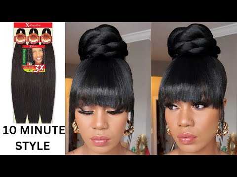 🔥 EASY 10 MINUTE HAIRSTYLE USING BRAIDING HAIR / Protective Style/ 4C Natural Hair /Tupo1