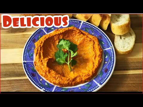 Muhammara - ู
ุญู
ุฑู Roasted peppers and walnuts salad. Syrian Maza / Appetizer / Mhamara