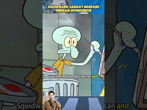 SQUIDWARD TERNYATA NGEFANS DENGAN SPONGEBOB #shorts