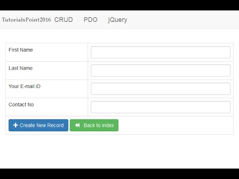 PDO OOP PHP CRUD with Bootstrap 2016 Curd Operation in PHP Design Form for Insertion | Part 15