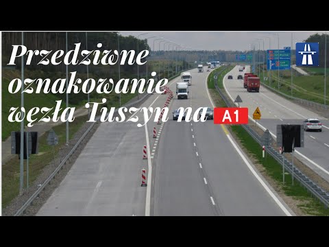 Strange markings at the Tuszyn junction on the A1 motorway