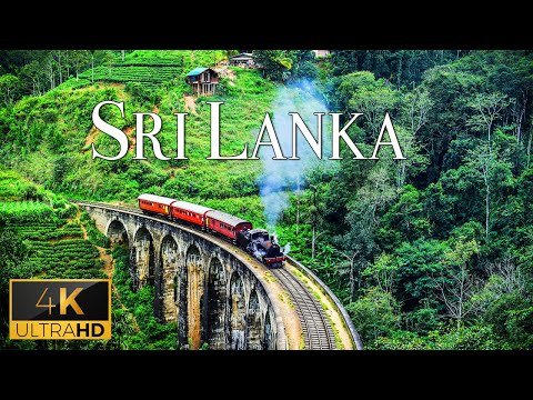 FLYING OVER SRI LANKA (4K Video UHD) - Calming Music With Beautiful Nature Film For Relaxation On TV