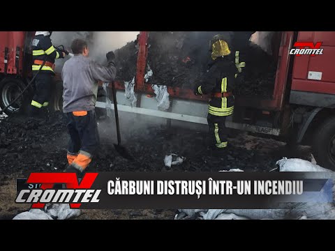 Știri CromtelTV - Saci cu cărbuni de grătar distruși într-un incendiu
