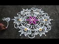 Vinayagar Chaturthi Rangoli Designs| 5x3 Dots Small Muggulu |Ganesh Festival Kolam With Side Borders