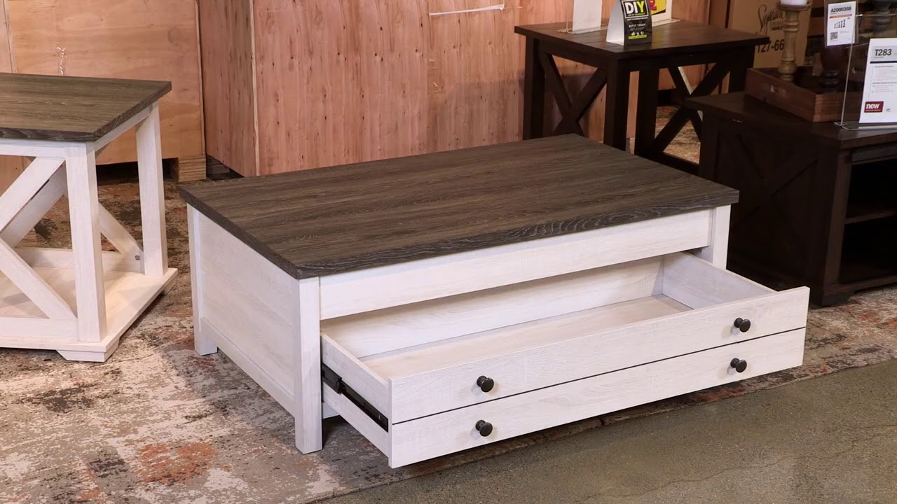 Dorrinson Two Tone Lift Top Coffee Table from Ashley Coleman Furniture