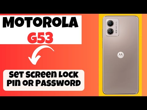 Motorola G53 How to Set Screen Lock Pin or Password || Lock screen or password settings