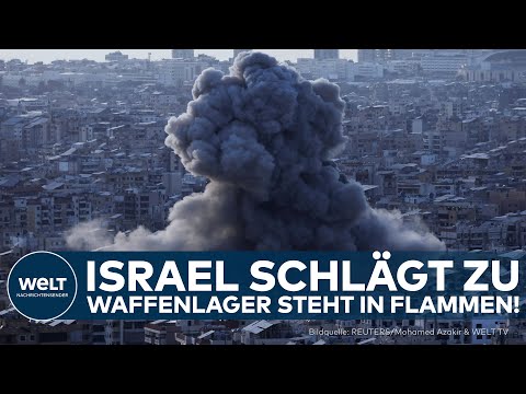 BEIRUT: Israel attackiert Hisbollah-Ziele – Raketen treffen Waffenlager im Süden der Stadt!