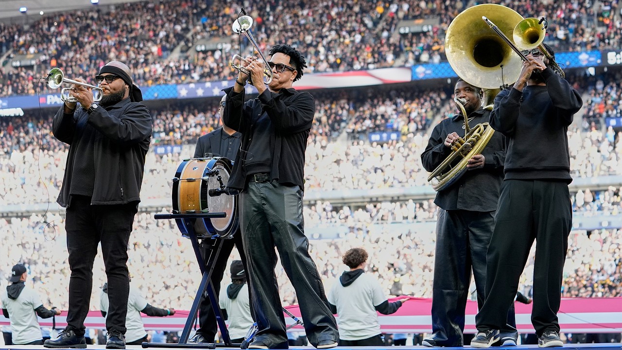 The Soul Rebels Perform the National Anthem at the NFL Paris Game