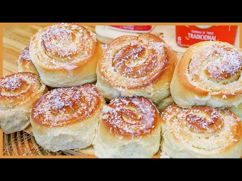 THE EASIEST MILK BREAD IN THE WORLD - STUFFED WITH CONDENSED MILK AND COCONUT - HUNGARIAN SLICE