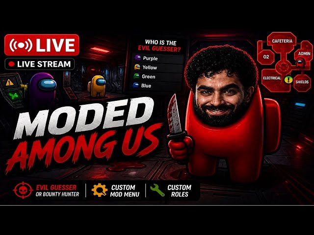 LIVE🔴 | Playing AMONG US MODDED VERSION LIVE With Chat  😱  | #amongus#amonguslive#livestream