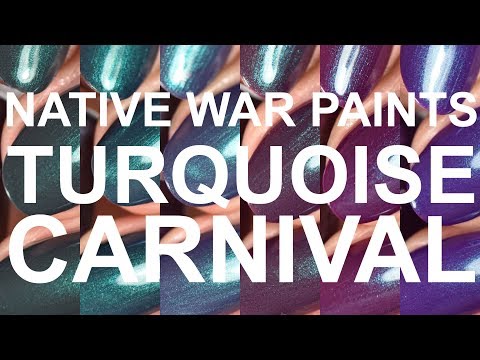Native War Paints Turquoise Carnival | Live Swatches
