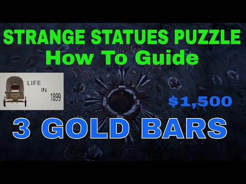 RDR2 The Strange Statues Puzzle Guide - Reward 3 GOLD BARS ($1,500)