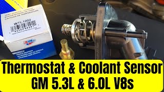 Thermostat and Coolant Temperature Sensor Replacement on GM 5.3L -  Suburban Silverado Sierra Tahoe