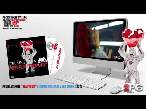 Single - Heartbeat - Richard Orlinski & Eva Simons (Design - Promoweb by J2PG)
