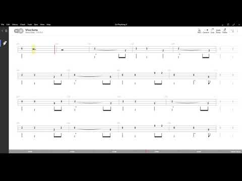 Vivo Forte ( Nomadi ) ,Tablatura e base Senza Basso - Backing bass track-NO BASS
