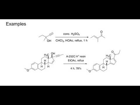 Rupe rearrangement and Meyer–Schuster rearrangement