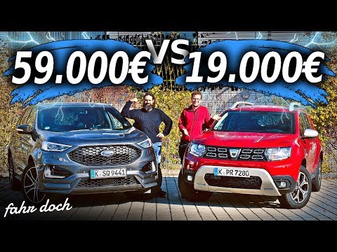 WHICH IS BETTER? FORD EDGE vs. DACIA DUSTER | Review and driving report | Drive it