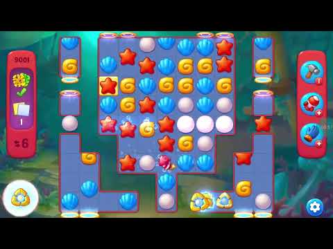 Fishdom Hard Level 9001 (with full seashell and timed bombs) @choraelmin