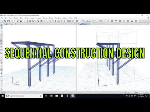 How to define Auto Construction Sequence Case in Etabs