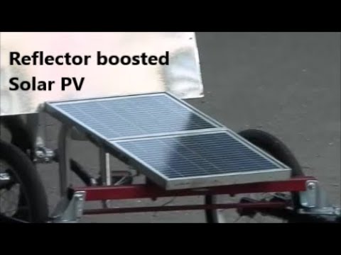 First ever  Flat reflector boosts solar PV powered E-trike /quad /car patented by George Tonchev