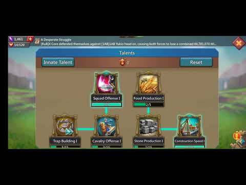 BEST TALENT SET IN LORDS MOBILE TO GROW FAST