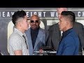 LEO SANTA CRUZ AND MIGUEL FLORES FACE OFF IN LOS ANGELES