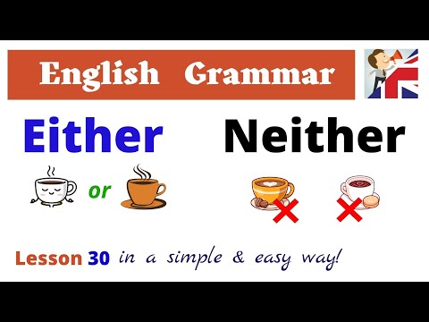 Either, Neither, Both in English grammar – English Grammar lesson