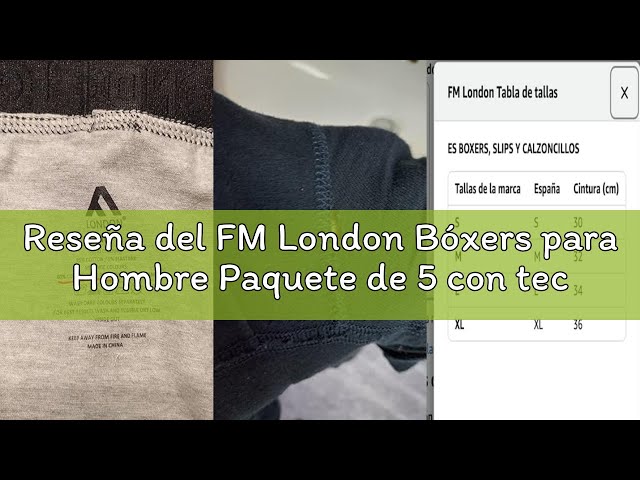 Vídeo relacionado con FM London - Bóxers para hombre, suaves, ropa interior elástica para uso diario paquete de 4/8, Oscuro Clásico (Pack de 4), L
