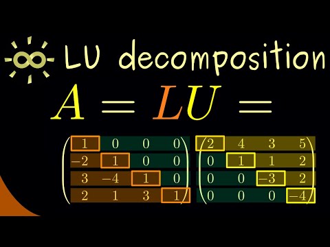 LU Decomposition - An Example Calculation [dark version]