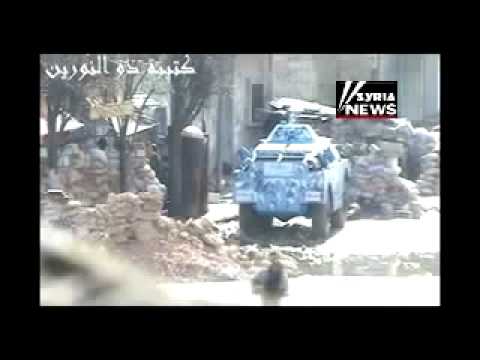 استهداف احدى مقرات النظام من قبل كتيبة ذو النورين في دير بعلبة في ريف حمص