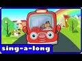 Wheels On The Bus Go Round And Round Nursery Rhymes With Lyrics By HooplaKidz Sing A Long