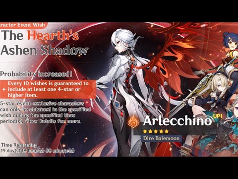 [Genshin Impact] Character Event Wish v4.6 • 162x Of The Hearth's Ashen Shadow (Arlecchino)