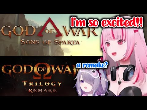 Calli and Biboo's Reaction to God of War Trilogy Remake and Sons Of Sparta trailer【Hololive】
