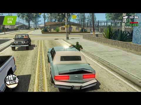 GTA San Andreas RTX 3090 'Sweet's Girl' Mission 4K Gameplay! GTA SA Remastered Graphics Mod