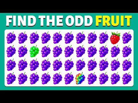 Find the Odd One Out 🍒 | Fruit Edition | Only 1% Can Spot It Quickly 🤯 | 40 Levels | Cow Quiz