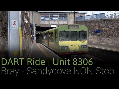 Ride Onboard 8300 Class DART 8306 NON STOP from Bray to Sandycove. 11/8/22.