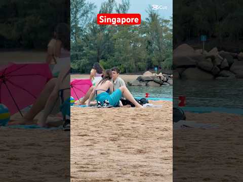 Singapore Soloso Beach #singapore #travel #beach #beachvibes #silosobeach #travelvlog #bikini