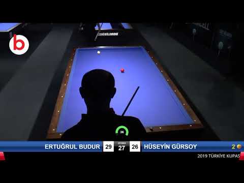 ERTUĞRUL BUDUR & HÜSEYİN GÜRSOY Bilardo Maçı - 2019 YÜKSELME LİGİ-1.TUR